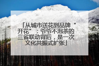 从城市送花到品牌“开花”：爷爷不泡茶的三省联动背后，是一次文化共振式扩张